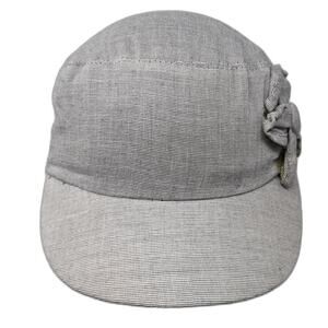 D&Y Elasta Fit Cadet Army Cap Gray One Size Stretchable Floral Design Blank